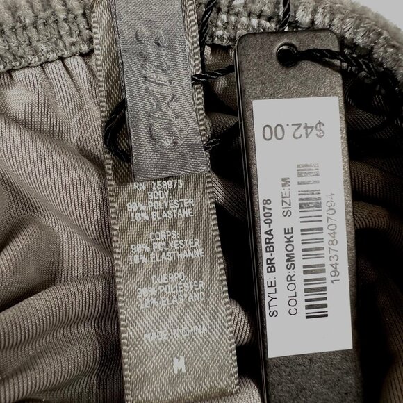 SKIMS Velvet Stretch‎ Plunge Bra Smoke Small - Picture 8 of 10